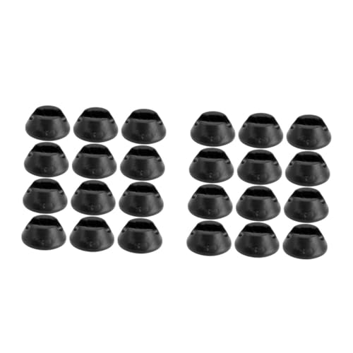 NUOBESTY 2 Sätze Stuhl Fußschutz Kappen Socken Couchtischbeine Einstellbar TIPP Fußbodenmatte Stuhlbeine Überzieher Möbel Teppich Stuhlfüße Ärmel Tischfüße Mat Abs-Gummi Black 12 Stück * 2 von NUOBESTY
