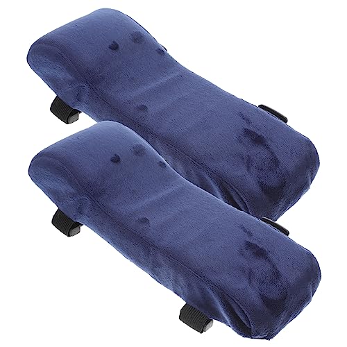 NUOBESTY 2 Sätze Stuhl-armauflage Auto Beinkissen Knieschoner Stuhl Armlehnenpolster Armwärmer Armlehnenabdeckungen Für Autos Stuhl Armlehne Unterstützung Sitz Kristallsamt Blue 2 Stück * 2 von NUOBESTY