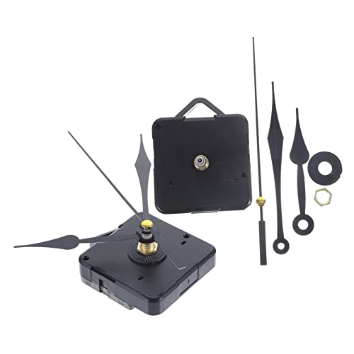 NUOBESTY 2 Sets Quarzuhrwerk Ersatz Wohndekor Mechanismus Reparatur DIY Uhrwerk Kit Tickende Teile Einfache Uhrherstellung Zubehör Uhrteil Schwarzes Metall von NUOBESTY