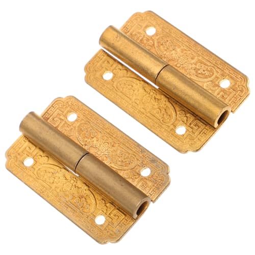 NUOBESTY 2 Stück Dekorative Messing Scharniere Vintage Stil Chinesische Holzbox Scharniere mit Traditionellem Druck Robuste Messingbeschläge für Schmuckkästen und Möbel Einfache Montage NUOBESTY 2 Stück Dekorative Messing Scharniere Vintage Stil Chinesische Holzbox Scharniere mit Traditionellem Druck Robuste Messingbeschläge für Schmuckkästen und Möbel Einfache Montage von NUOBESTY