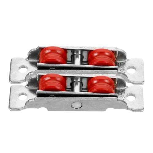 NUOBESTY 2 Stück Edelstahl Schiebetür Laufrollen mit Geräuschloser Nylon Roller für Schrank und Terrassentüren Langlebige Schiebetür Bodengleiter für Reibungslosen Lauf von NUOBESTY