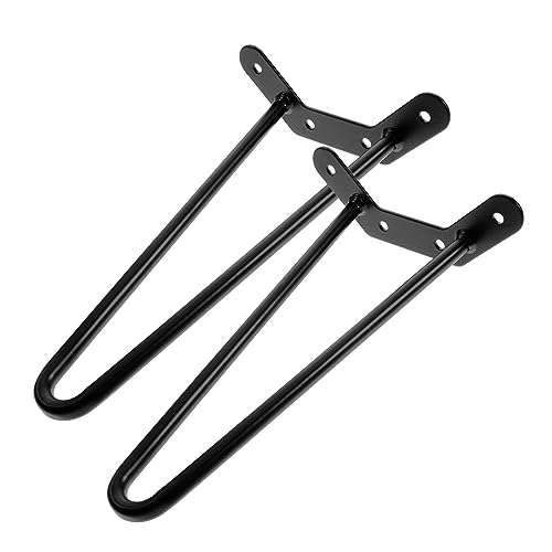 NUOBESTY 2 Stück Haarnadelbeine Metall 250mm Hoch für Couchtische Nachttische Schreibtische Stabil Rostfrei Selbstgemacht Möbelbeine von NUOBESTY