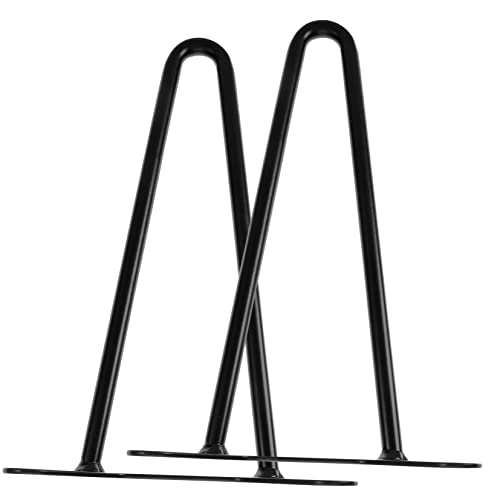 NUOBESTY 2 Stück Haarnadel Tischbeine 25cm Höhe Metallmöbel Beine für Esstisch Couchtisch Verstellbar Rostfrei Selbstgemacht Möbelbeine von NUOBESTY