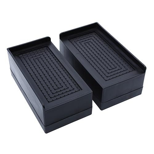 NUOBESTY 2 Stück Erhöhungspads Möbelpads Anti Rutsch Matten Fußpads Anti Rutsch Pad Stoßdämpfende Matten Stoßfestes Pad Waschmaschinenzubehör Waschmaschinen Fußmatten Kunststoff Schwarz von NUOBESTY