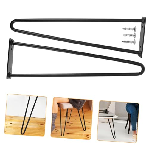 NUOBESTY 2stücke Möbelbeine Schrankbeine Metallfüße Für Möbel Tischbeine Couchbeine Schwarz Kommode Bett Stuhl Ausstellungsregal Regal Pflanzenregal Füße Ersatz von NUOBESTY