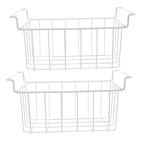 NUOBESTY 2 Stück Gefrierschrank-Organizer-Behälter: Hängekörbe aus Metalldraht für Tiefkühltruhen, Kühlschrankkorb, Lagerregal für Gemüse, Snacks, Obst, Fleisch NUOBESTY 2 Stück Gefrierschrank-Organizer-Behälter: Hängekörbe aus Metalldraht für Tiefkühltruhen, Kühlschrankkorb, Lagerregal für Gemüse, Snacks, Obst, Fleisch von NUOBESTY