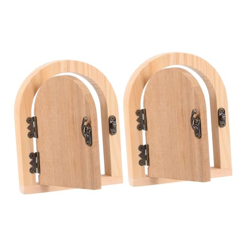 NUOBESTY 2 Stück Holz Sicherheitssteckdose mit Verstecktem Türdesign Schutzabdeckung für Haustiere Dekorative Lösung für Sauberes Zuhause von NUOBESTY