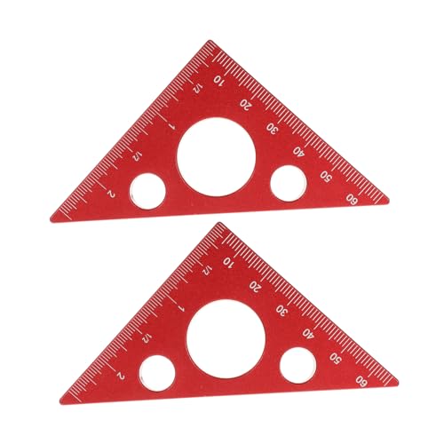 NUOBESTY 2 Stück Holzbearbeitungswerkzeuge Kantenregel für Holzarbeiter Holzbearbeitungsrandregel Messlineal aus Holz Messwerkzeuge Dreiecksregel des Aluminiumlegierung rot NUOBESTY 2 Stück Holzbearbeitungswerkzeuge Kantenregel für Holzarbeiter Holzbearbeitungsrandregel Messlineal aus Holz Messwerkzeuge Dreiecksregel des Aluminiumlegierung rot von NUOBESTY
