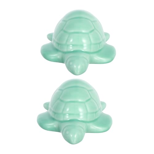 NUOBESTY 2 Stück Keramische Meeresschildkröten Toilettenbolzen-abdeckungen Robuste Verschleißfeste Schraubenschutzkappen für Badezimmer Einfache Montage Dekorative Bodenschraubenkappen für von NUOBESTY