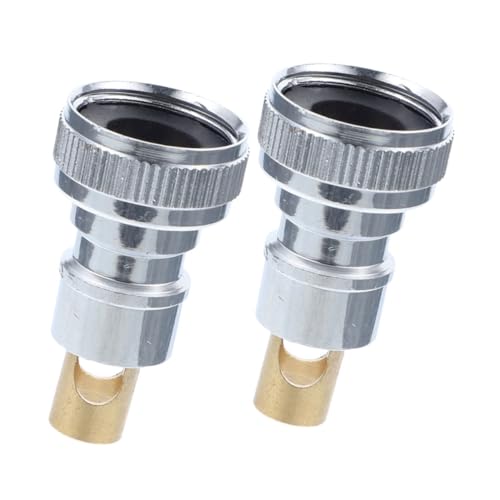 NUOBESTY 2 Stück Kupfer Wasserhahn Adapter Schnellkupplung Waschmaschine Gartenschlauch Spülmaschine Automatische Wasserstopp Funktion Schlauchanschluss für Außenwasserhahn und von NUOBESTY