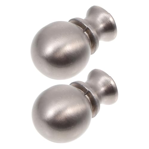 NUOBESTY 2 Stück Lampenknopf aus Dekorativer Lampenverschluss für Tisch und Stehlampe Langlebiger Lampenschirm Halter Einfache Montage Elegantes Silberfarbenes Design von NUOBESTY