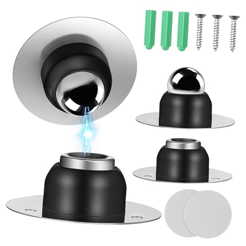 NUOBESTY 2 Stück Magnetischer Türstopper ohne Bohren Selbstklebend mit Edelstahl Halterung Wandmontage für Haus Wohnmobil Trailer Starker Magnet für Türfeststeller und NUOBESTY 2 Stück Magnetischer Türstopper ohne Bohren Selbstklebend mit Edelstahl Halterung Wandmontage für Haus Wohnmobil Trailer Starker Magnet für Türfeststeller und von NUOBESTY