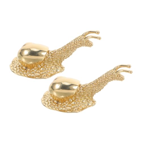 NUOBESTY 2 Stück Messing Türknäufe Schneckenform Dekorative Möbelgriffe für Kleiderschränke und Küchen Vintage Stil für Schlafzimmer und Wohnzimmer von NUOBESTY