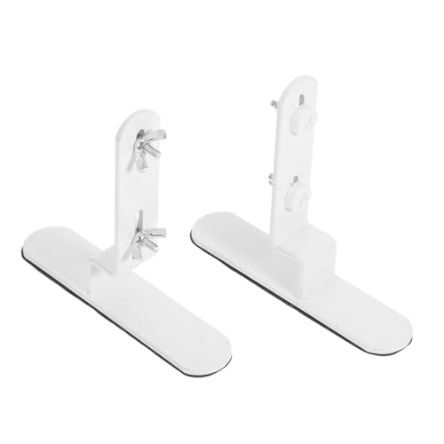 NUOBESTY 2 Stück Metall Pegboard Halterung Weiß Stabiles Wand Tischmontage Gestell Bohrfreie Befestigung für Büro Zuhause Vielseitiger Organizer und Displayständer von NUOBESTY
