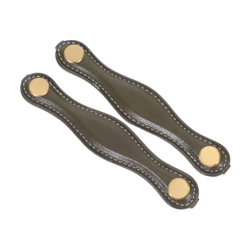 NUOBESTY 2 Stück Moderne Möbelgriffe PU Retro Hardware für Küchenschränke Schlafzimmerkommoden und Langlebig und Vielseitig Einsetzbar von NUOBESTY