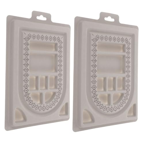 NUOBESTY 2 Stück Perlen Designplatte Teilig Beflocktes Kunststoff Bead Board mit Präziser Messskala für Armbänder und Halsketten Schmuckherstellung DIY Zubehör für Kreative und von NUOBESTY