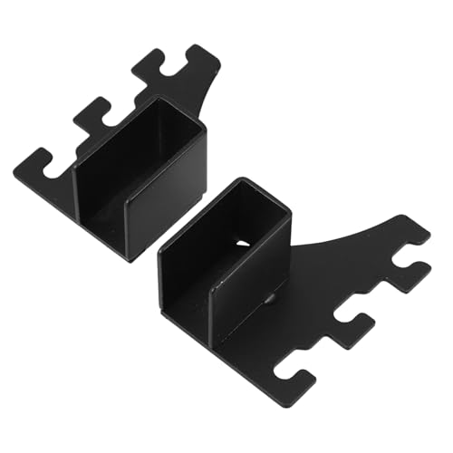 NUOBESTY 2 Stück Quadratrohr links und rechts Stütze Regalhalterung Regalhaken Metall Regalklammern Metall verriegelbare Regalstützstifte Heringe für Rostfreier Stahl Schwarz von NUOBESTY