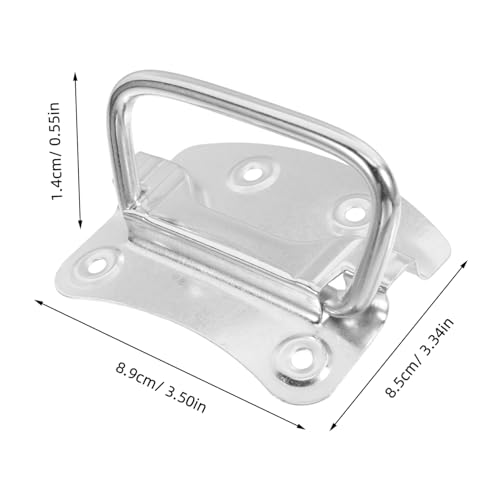 NUOBESTY 2 Stück Runde Eisengriff Ringgriff für Tür Truhe Werkzeugkasten Vielseitiger Ersatzgriff mit Ergonomischem Design Einfache Montage Geeignet für Schrank Koffer Mülleimer von NUOBESTY