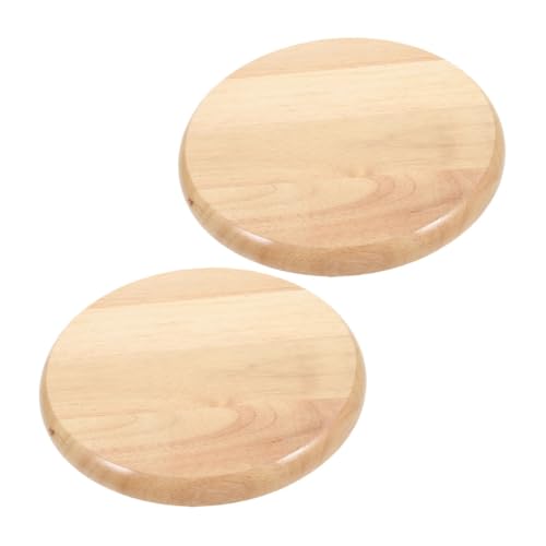 NUOBESTY 2 Stück Rundes Holz Sitzfläche Ersatz für Barhocker Esszimmerstuhl Stuhl Sitzplatte aus Robust Vielseitig für Kantine Bar Essbereich von NUOBESTY