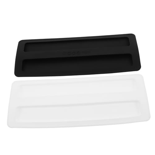 NUOBESTY 2 Stück Silikon Toaster Abdeckung Hitzebeständige Staubschutzhaube für Scheiben Toaster Flexible Passform Kompatibel Schwarzer und Weißer Küchenhelfer für Kleinen Haushaltsgeräte von NUOBESTY