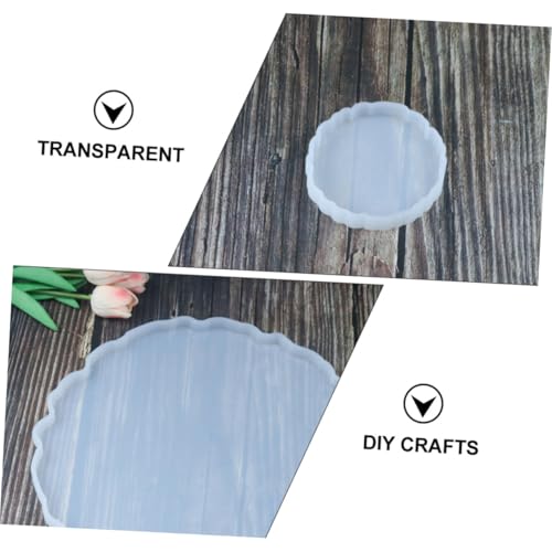 NUOBESTY 2 Stück Silikonform Serviertablett Rund DIY Silikon Gießform Robust Langlebig für Obsttablett Kaffeetablett Handgefertigte Aufbewahrungstabletts Kreative Bastelsets von NUOBESTY