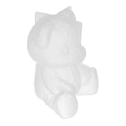 NUOBESTY 2 Stück Silikonform tragen Schokoladenform selber machen Bärenform aus Harz Gießform aus Epoxidharz Fondant-Bärenformen Bärenform Silikon Cupcake-Topper-Form Kieselgel Weiß von NUOBESTY