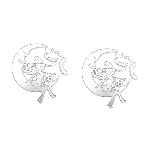 NUOBESTY 2 Stück Stanzformen Mini Stanzmaschine Prägeschablonen Stempel Und Stanzformen Scrapbook Stanzformen Kartenherstellung Verzierungen Spiel Stanzformen Karbonstahl Silber von NUOBESTY