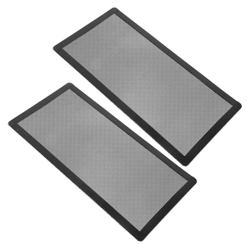NUOBESTY 2 Stück Staubdichte Netz Lüfterschutzabdeckung Laptop Kühlerfilter Ersatz Präventionslüfter Große Filterpads Kühllüfter Universalfilter Für Holzkohle Desktop PVC Schwarz von NUOBESTY