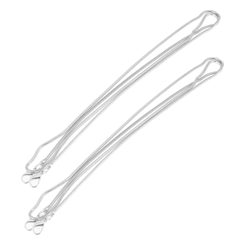 NUOBESTY 2 Stück Taschenkette Dicker Runder Schlangenkette mit Karabinerverschluss für DIY Handtaschen Umhängetaschen und Geldbörsen von NUOBESTY