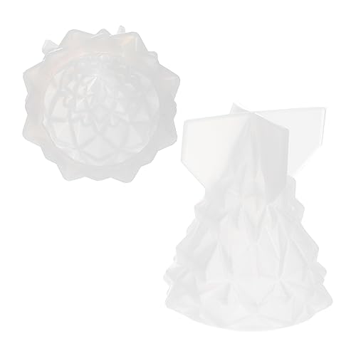 NUOBESTY 2 Stück Teiliges DIY Silikonform Weihnachtsbaum Gießform für Handgemachte Kerzen und Duftkerzen Flexible Formstabile Epoxidharzform für Kreative Bastelprojekte zu Weihnachten von NUOBESTY