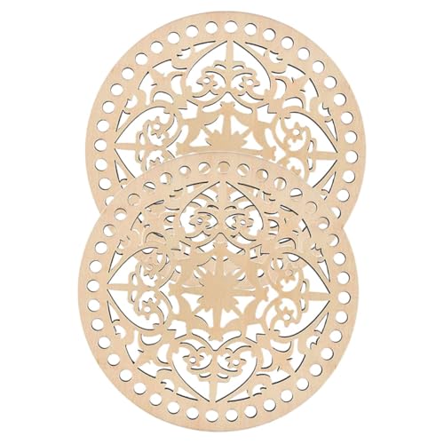 NUOBESTY 2 Stück Teiliges Holz Bag Rund Stabiler Korbboden zum Häkeln und Stricken DIY Taschenboden Schutz für Selbstgemachte Flechtkörbe und Webarbeiten NUOBESTY 2 Stück Teiliges Holz Bag Rund Stabiler Korbboden zum Häkeln und Stricken DIY Taschenboden Schutz für Selbstgemachte Flechtkörbe und Webarbeiten von NUOBESTY