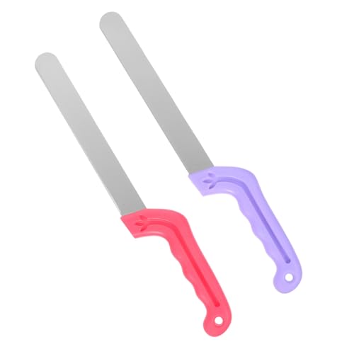 NUOBESTY 2 Stück Teiliges Schaumstoffmesser aus Edelstahl mit Ergonomischem Griff Antihaftbeschichtet Präzises Schneiden für Floristen Bastler Vielseitig für Blumensteckschaum Kuchen Obst von NUOBESTY