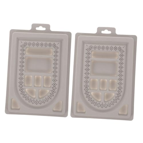NUOBESTY 2 Stück Teiliges Schmuckherstellungs Bead Design Board mit Präzisen Messskalen Rechteckiges Beflocktes Perlen Tablett für Armbänder und Halsketten DIY Schmuckherstellungstool für von NUOBESTY