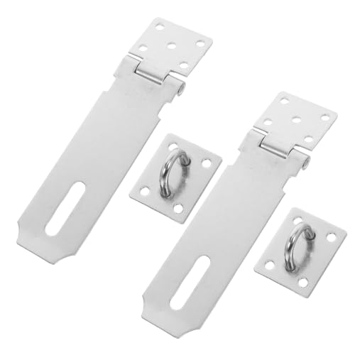 NUOBESTY 2 Stück Teiliges Türschloss Set Rostfrei Langlebiger Sicherheitsschlossriegel mit Montageschrauben für Innentüren Schranktüren Garagen und Lager Präzise Verriegelung von NUOBESTY