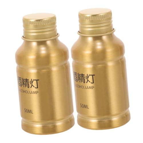 NUOBESTY 2 Stück Tragbarer Alkoholfreier Campingkocher aus Aluminiumlegierung Kompakter Alkoholbrenner mit Elegantem Goldfarbenem Design Vielseitiger Outdoor heizer für Reisen und Picknick von NUOBESTY
