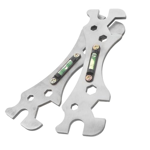 NUOBESTY 2 Stück Verdickter Sechskantschlüssel Multi -funktions -schritte Wasserhahn Mutternschlüssel Rohrschlüssel Schraubenschlüssel Für Waschbecken Und Badezimmer Rostfreier Stahl Silber von NUOBESTY