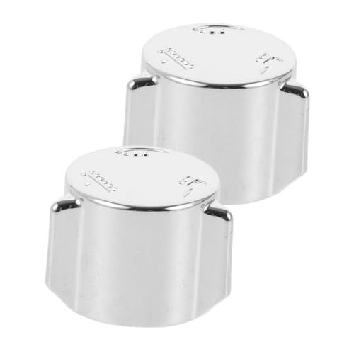 NUOBESTY 2 Stück Verstellbare Wasserhahn Griffe mit Drei Drehregler Metall Mischventil Handrad für Bad Dusche Präzise Temperatur und Durchflusskontrolle Kompatibel mit Duscharmaturen von NUOBESTY
