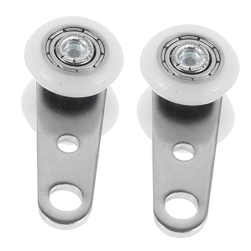 NUOBESTY 2 Stück Vorhang Umlenkrolle Doppelte Pulley Block für Schwere Vorhänge Robustes und Einfache Installation für Fenster und Türen von NUOBESTY