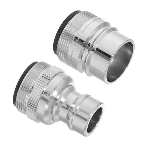 NUOBESTY 2 Stück Wasserhahnadapter Teiliges Metall Wasseranschluss Waschmaschine Spülmaschine Kompatibel Küchenarmatur Waschbecken Bad Waschraum Anschlusskupplung von NUOBESTY