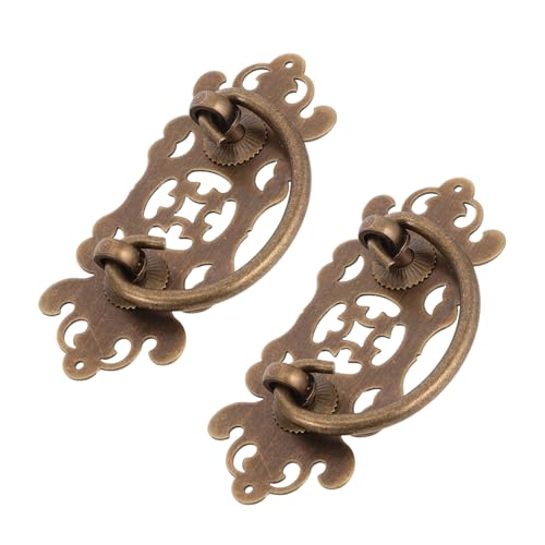 NUOBESTY 2 Teiliges Vintage Messing Antik Stil Retro Schubladenzugring Vielseitig für Kommode Kleiderschrank Türen Einfache Montage Langlebige Metallbeschläge NUOBESTY 2 Teiliges Vintage Messing Antik Stil Retro Schubladenzugring Vielseitig für Kommode Kleiderschrank Türen Einfache Montage Langlebige Metallbeschläge von NUOBESTY