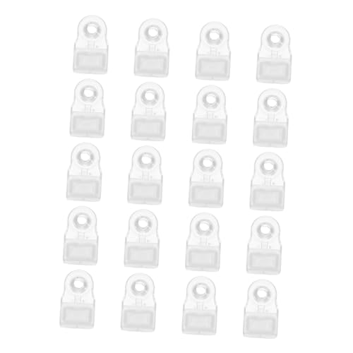 NUOBESTY 20 Satz Spiegelhalter Clips Klarer Kunststoff Spiegel Befestigungsklammern mit Schrauben für Wandmontage Schrank Glashalter Stabile Spiegelbefestigung ohne Bohren von NUOBESTY