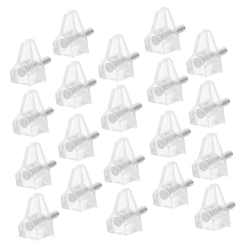 NUOBESTY 20 Stck Teiliges Transparente Regalbodenträger Einlegeboden Halter für Küchen Schrank Bücherregale Stabile Fachbodenträger für Schränke und Ablagen Vielseitig Einsetzbar von NUOBESTY