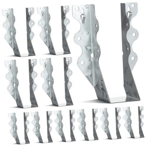 NUOBESTY 20 Stück Joist Hänger Set Verzinkte Hurricane Tie Halterungen für Holzdeck Pergola und Bauprojekte Wetterbeständig Silber NUOBESTY 20 Stück Joist Hänger Set Verzinkte Hurricane Tie Halterungen für Holzdeck Pergola und Bauprojekte Wetterbeständig Silber von NUOBESTY