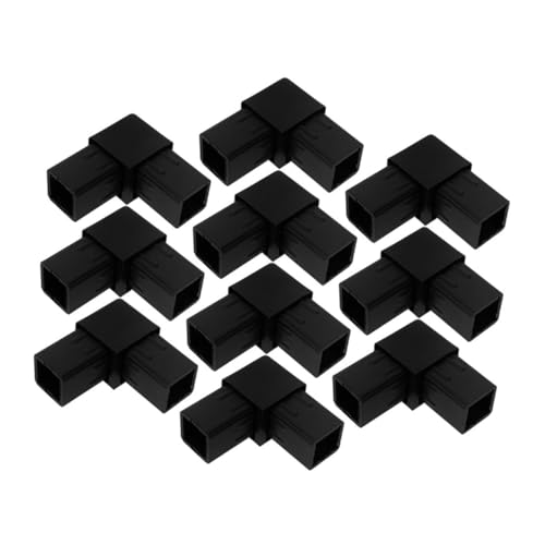 NUOBESTY 20 Stück Quadratische Rohrverbindungsstücke Robuste Kunststoff Adapter für Quadratrohre Einfache Installation für Klimaanlagen und Rahmenkonstruktionen von NUOBESTY