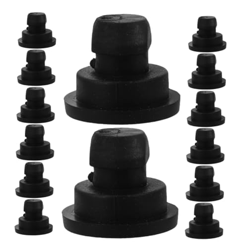 NUOBESTY 20 Stück Reiskocher Fußstopfen Slow Cooker Basisfüße Kleine Küchengeräteteile Reiskocher Kissen Reiskocher Ersatzteile Slow Cooker Beine Reiskocher Pad Schwarzes Gummi von NUOBESTY
