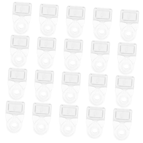 NUOBESTY 20 Stück Teiliges Transparente Glas Clip Halter Schrauben Robuste Befestigungsklammern für Schranktüren und Spiegel Einfach zu Montierende Glasbodenträger für Fenster und Vitrinen von NUOBESTY
