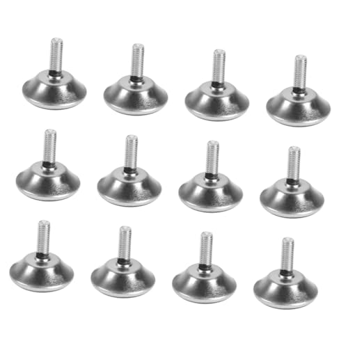 NUOBESTY 20 Stück Teiliges Verstellbare Möbelbeine Schwarzer Sockel Höhenverstellbare Stellfüße für Tisch Stuhl Sofa rutschfeste Glide Pads für Büro Haushaltsmöbel von NUOBESTY