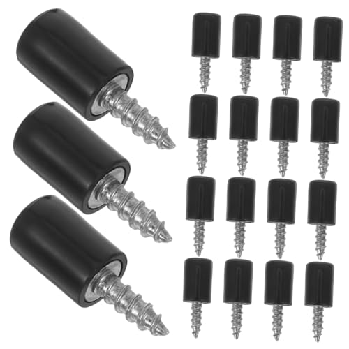 NUOBESTY 200 Stück Küchenschrank Laminatnägel Regalstifte für Glaskoffer Regalstifte für Möbel Selbstkippschelfschrauben Glasprotokollhalter Anti-Rutsch-Schelfstifte Eisen Schwarz von NUOBESTY