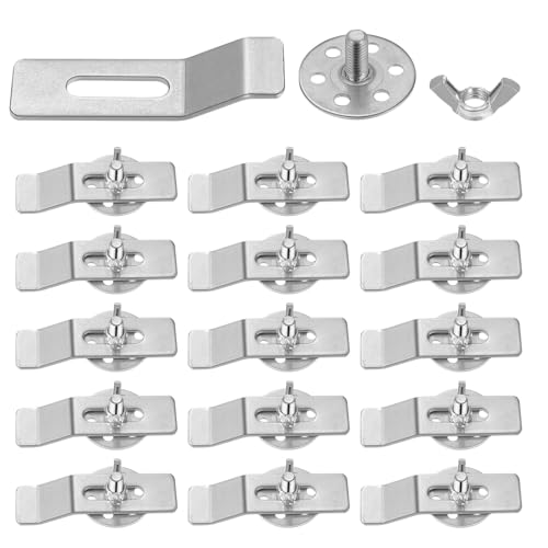 NUOBESTY 20er Set Spüle Befestigungsklammern: Robust Edelstahl Montagehalter für Unterbauwaschbecken und Spülen im Bad sowie der Küche von NUOBESTY