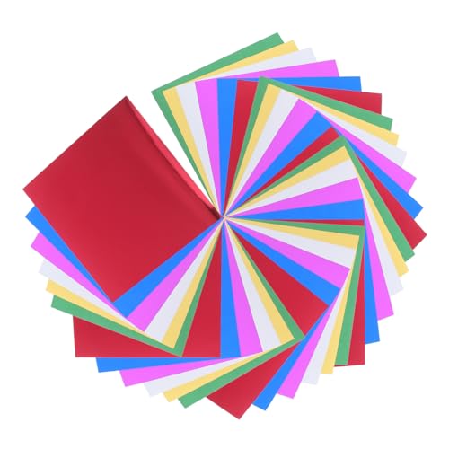 NUOBESTY 224 Blatt Multicolored Aluminium-folienpapier mit Spiegel-metalliceffekt Reißfestes Bastelpapier für Diy-karten Origami Einladungen Dekorationen von NUOBESTY